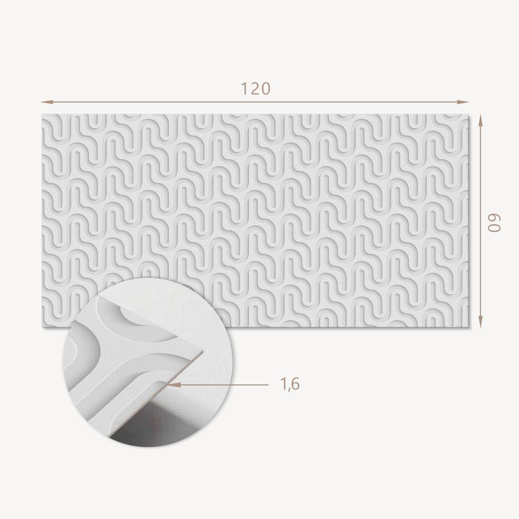 Panel Winylowy Z Dekorem Do Kuchni Lub Łazienki 120X60 Cm Fale W Teksturze 3D