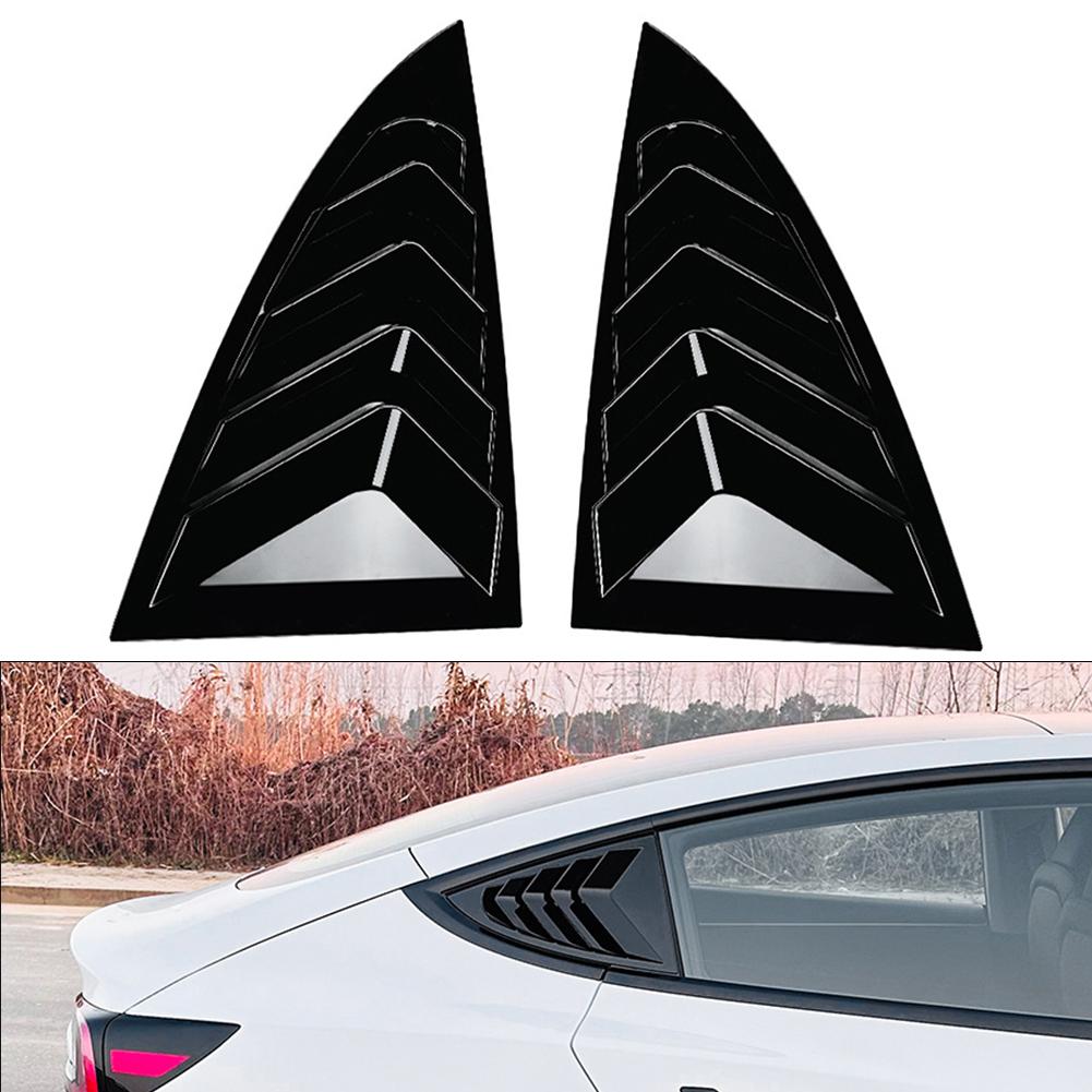 

1 Pair Rear Side Door Glass Shutter Trim Strip for Tesla For Model 3 2024 Rear Door Cover Trim Carbon Fiber Appearance чёрный
