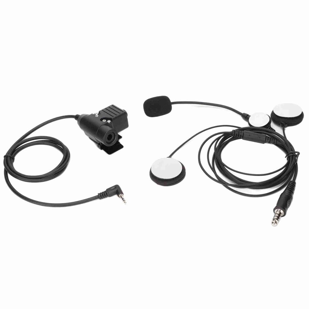 7.1mm Motorcycle Headset Bilateral Helmet Headphone with U94 PTT for MOTOROLA T5428 6200C T80 and