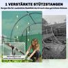 Greenhouse 3 X 2 X 2 M Poly Greenhouse with Roll-Up 2 Zipper Doors & 6 Mesh Windows Support Bars Green
