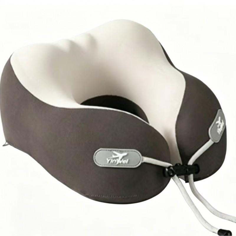 Cooling Ice Silk Memory Foam Travel Neck Pillow With Carry Bag Airplane Car Train Trip