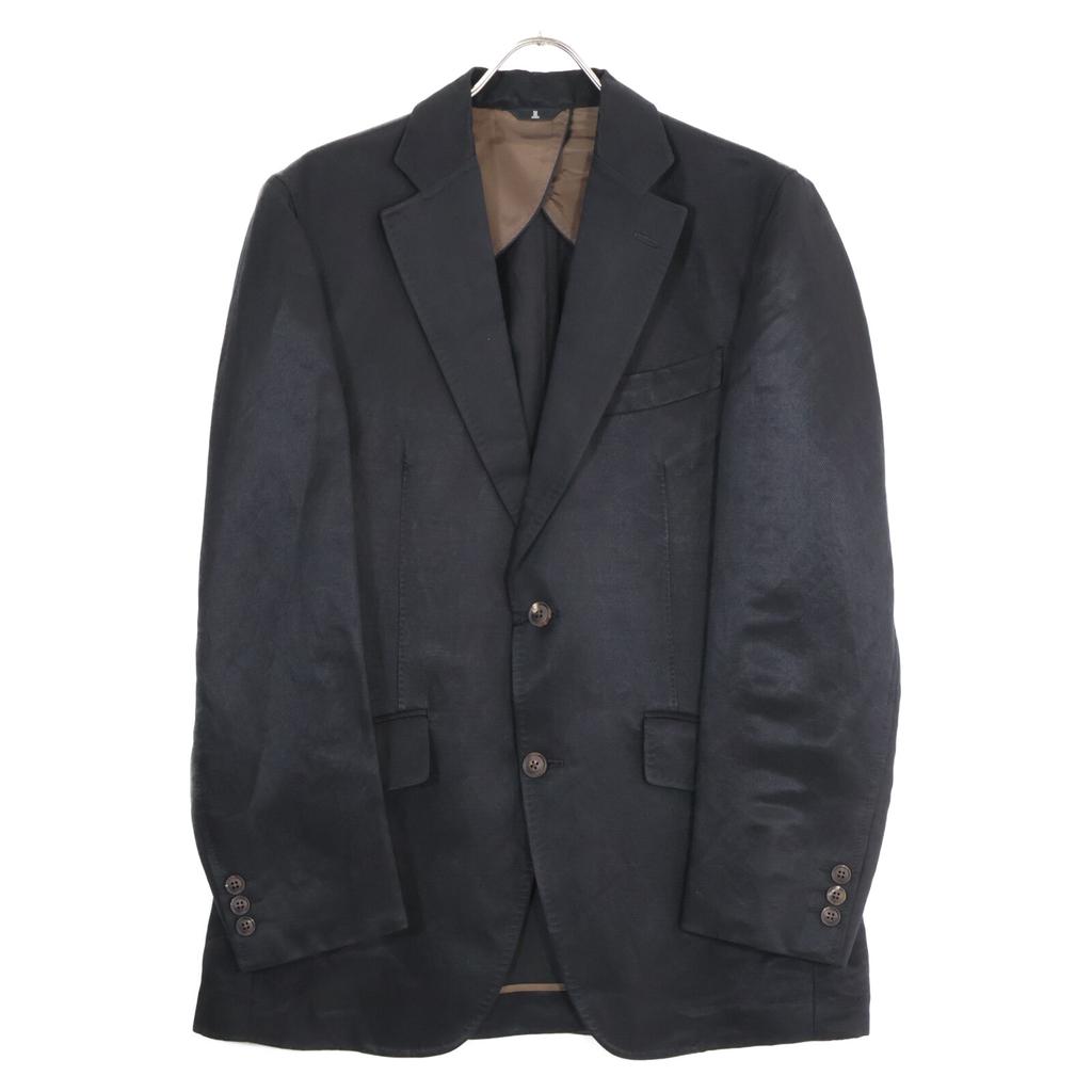 Lanvin Black Linen Silk Tailored Jacket Jacket 48 blackUsed