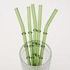 Bamboo Design Glass Straws Reusable Borosilicate Drinking Straws for Juice Milkshake Party Drinkware Smoothie Cocktails Straw