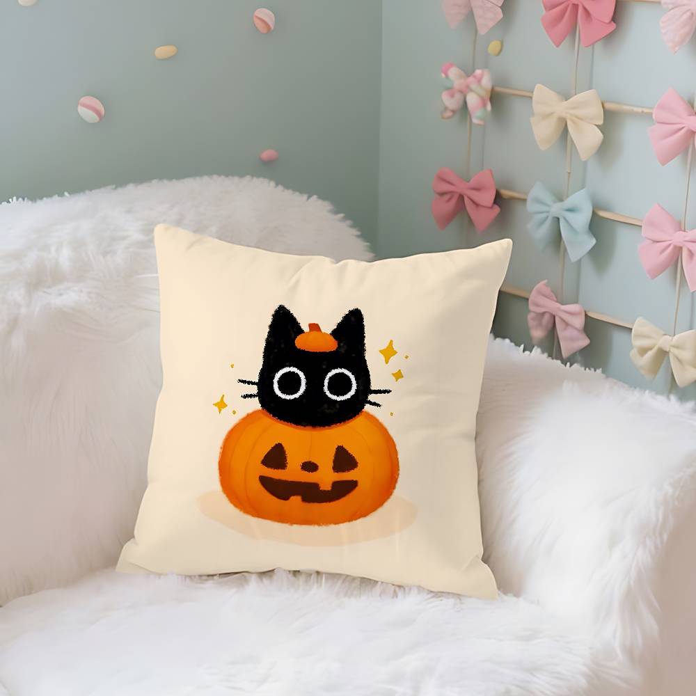 

HHappy Halloweens Case Plush Fabric Soft Pillowcase Double Sided Print Cushion Cover Household Gifts 40x40CM(16x16in)