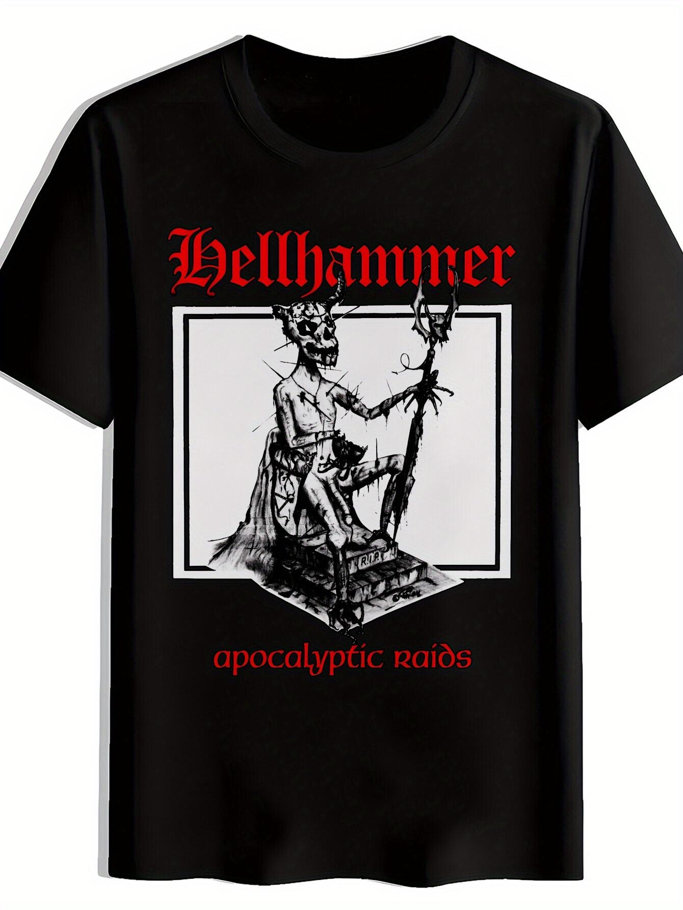 

Hellhammer Apocalyptic Raids Graphic T-shirt - Black Short Sleeve Crewneck L