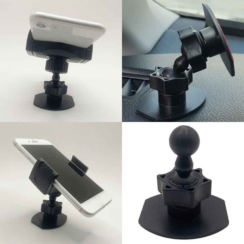 Handfree Use Phone Holder Base with 17mm Balling Joint Secure Sticky Mount Handfree Use for Motorcycle Vehicle Dashboard