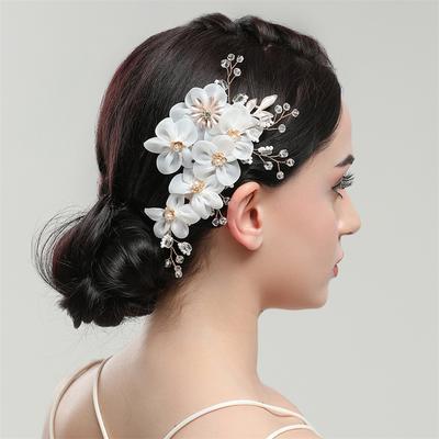 Neue Elegante Perle Kristall Haarnadel Hochzeit Braut U-förmiger Metall Haarkamm Gabeln für Frauen Frisur Clips Schmuck Zubehör