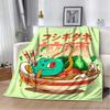 Cartoon Flannel Fluffy Fleece Anime Figures P-Pokemon Blanket Home Sofa Lunch Break Blankets Children Student Kids Cute Gifts