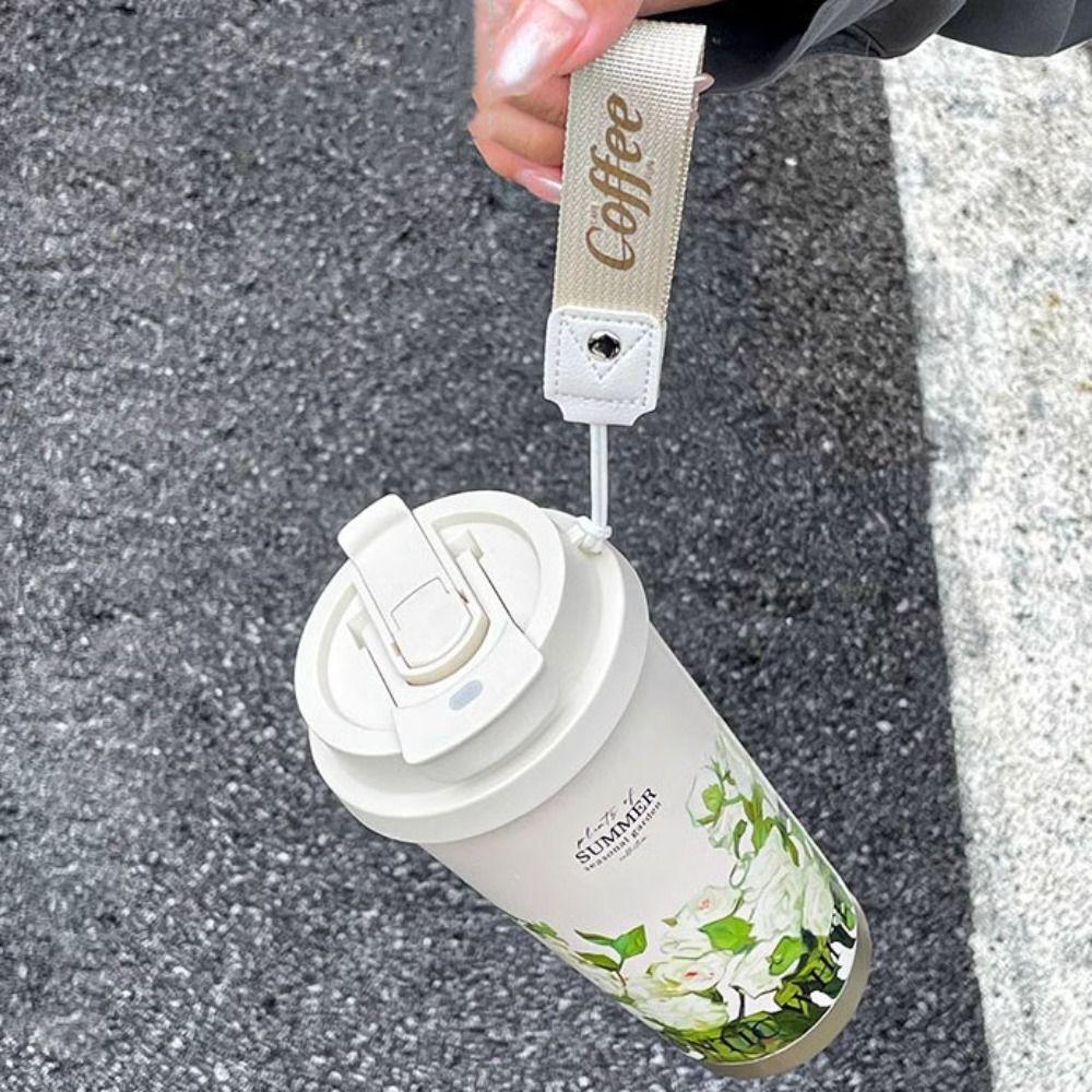 500ML Coffee Vacuum Flask Stainless Steel Coffee Thermos Mug Cute Travel Thermal Cup  Coffee Tea