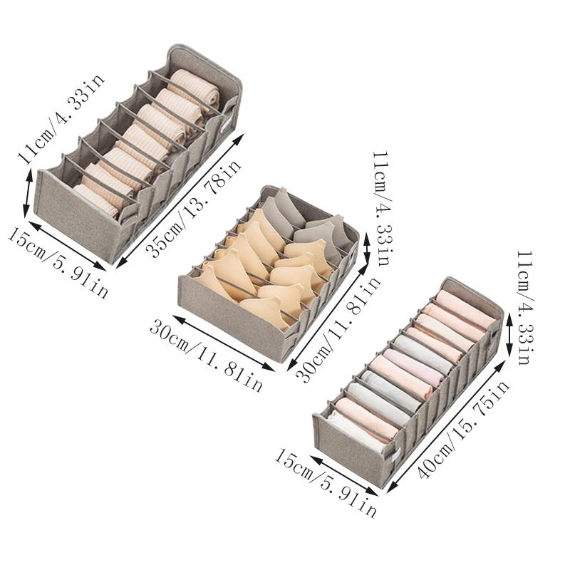 1pc Underwear Storage Box, Wardrobe Drawer Separated Storage Box, Household Organizing Storage Box