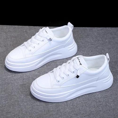 Mesh Casual Shoes Flats Women Lace Up Dames Sneakers Platform Round Toe Casual for Summer Spring 35