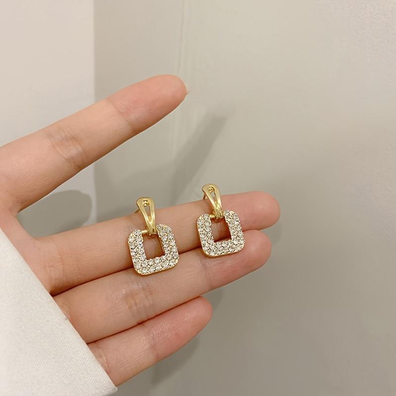 Trendy New Personalized Square Geometric Earrings