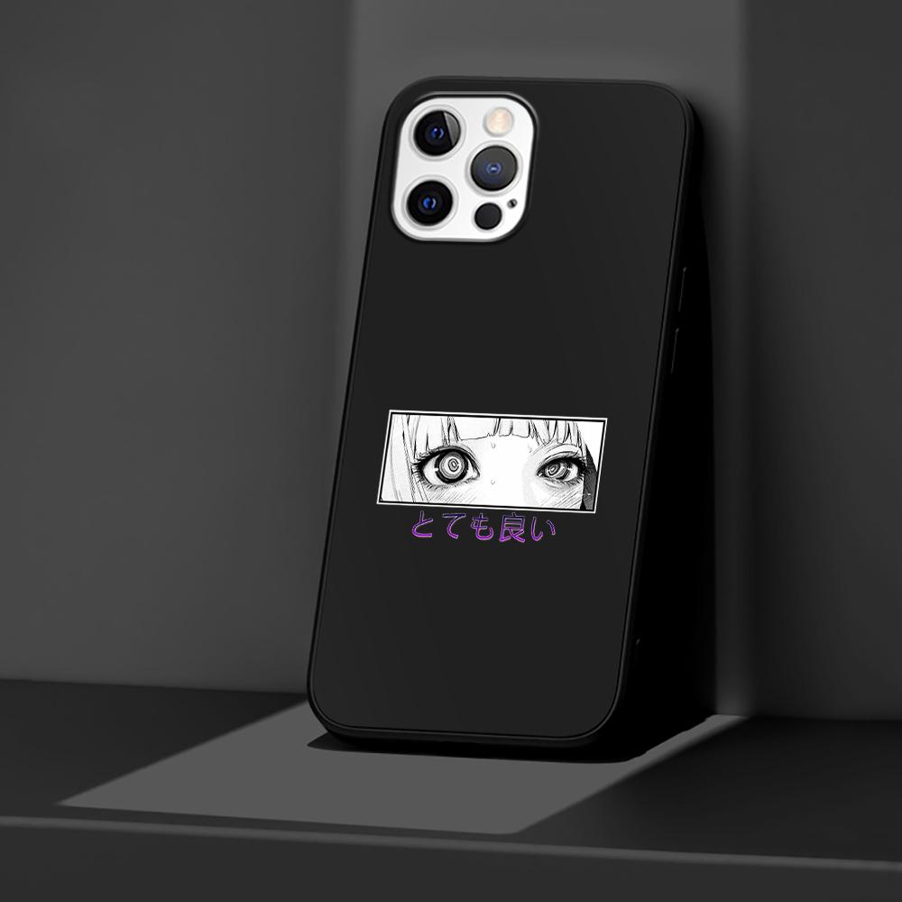 Phone Case for Apple iPhone 14 11 13 Pro Max 12 Mini XR 7 8 + SE 2020 XS 6 6s Plus 5 5s Japanese Cartoon Anime Girls Eyes Cover