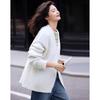 Demana French Style Wool Blend V-Neck Cardigan