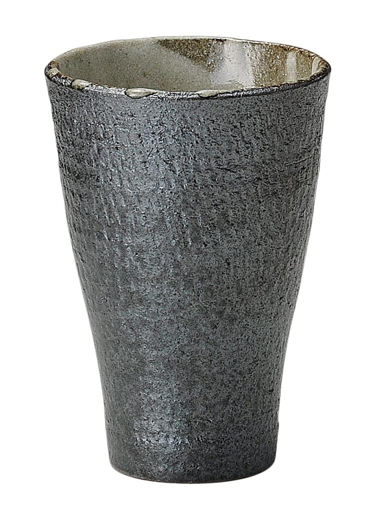 Marui Seito Shigaraki Ware Hechimon Iron Sand Ceramic Free Cup, 320ml Capacity
