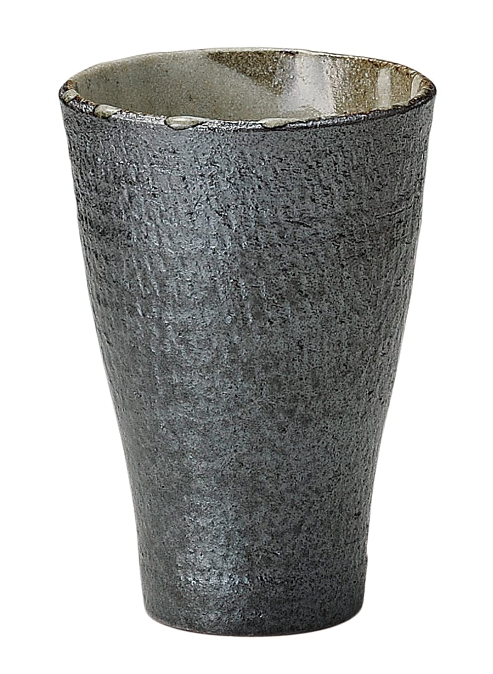 

Marui Seito Shigaraki Ware Hechimon Iron Sand Ceramic Free Cup, 320ml Capacity