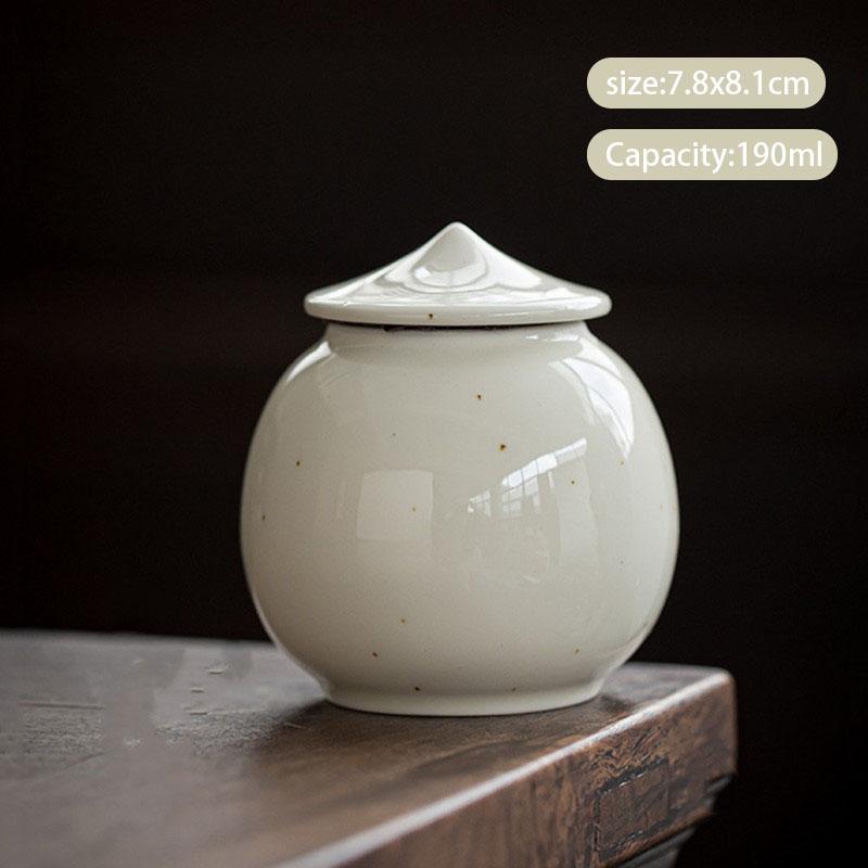 

Chinese Ceramic Tea Caddy Sealed Tea Jar Coffee Candy Spices Containers Travel Portable Tea Boxes Household Storage Tank Teaware