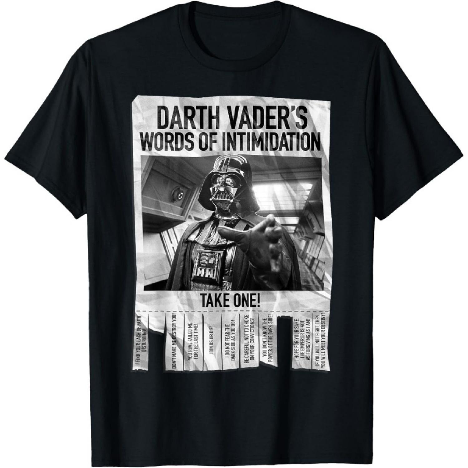 Star Wars Darth Vader s Words Of Intimidation Poster T-Shirt XXXXXL разноцветный