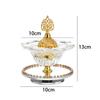 Arabian Crystal Flower Charcoal Incense Burner Rotating Bakhoor Holder with Clip Luxury Arabic Home Decor Scented Gift Set