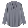 Women Fashion Blouses Shirts Long Sleeve V-Neck Office Lady White Chiffon Blouse Shirt Women Tops J754