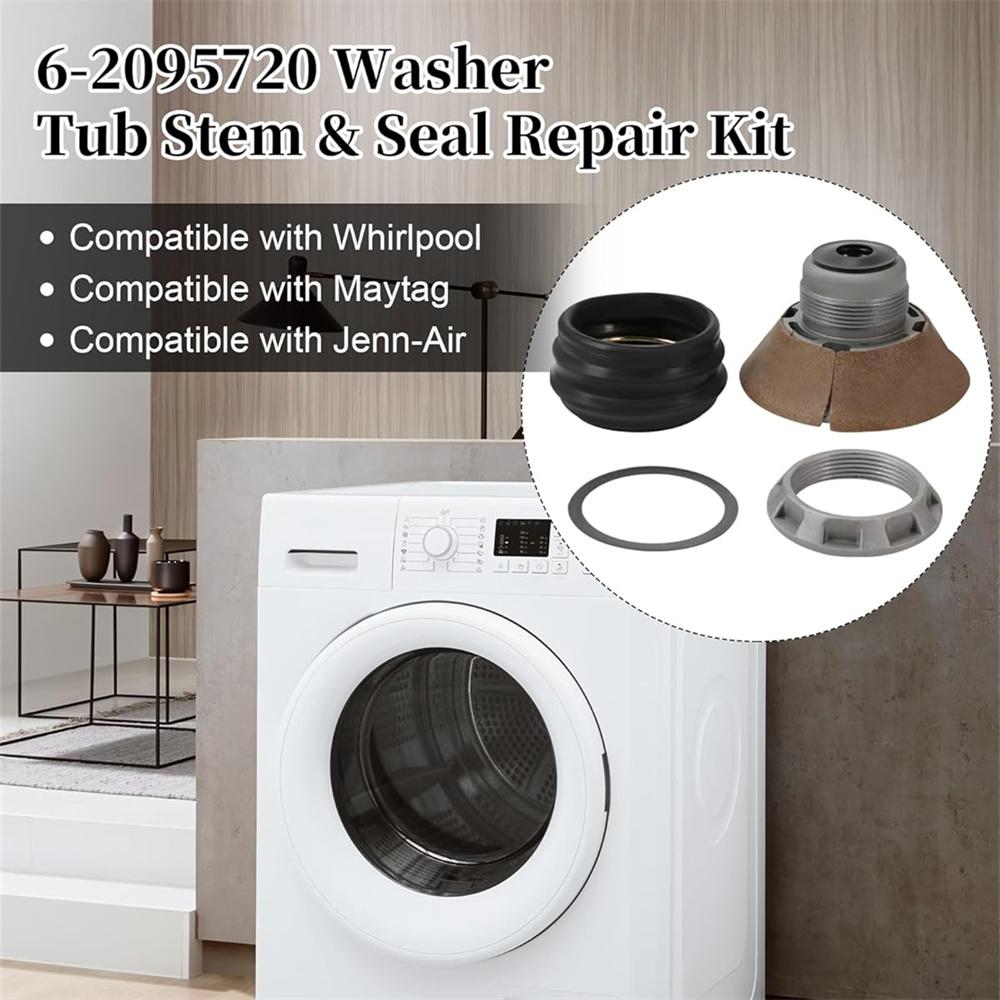 6-2095720 Washer Tub Stem & Seal Repair Kit Replacement For AP4390013 PS2351899
