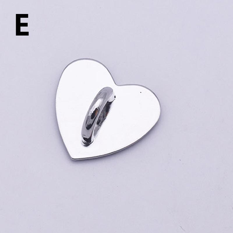 New Cute Phone Case Finger Ring Holder Adhesive Metal Heart Phone Case Stand Buckle Fashion Clasp Keychain Charms Jewelry