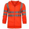 UK Mens Visibility Hooded Sweatshirt Jumper Tops Railway Work Jacket Outwear New