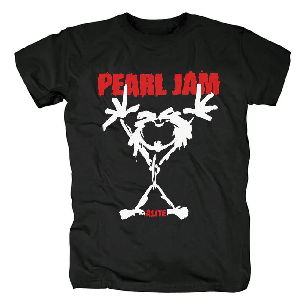 2025 Us Pearl Jam Men's T-Shirt Short Sleeve Cotton Tees Hip Hop Rock Band Us Pearl Jam T-shirt High Quality Y2k Tops Streetwear