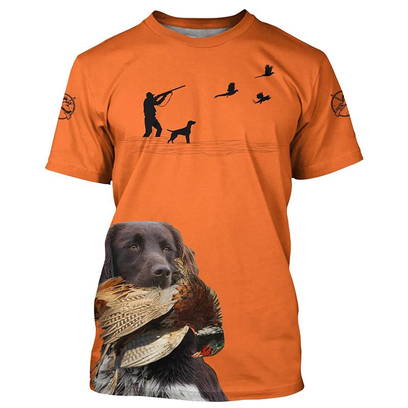 

2024 Летняя повседневная мужская футболка с короткими рукавами с изображением охотничьего животного, собаки, повседневная футболка 3D, модная мужская одежда с короткими рукавами 6XL