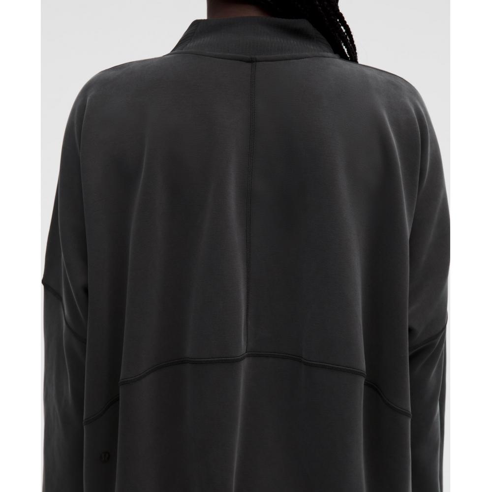 Lululemon Brushed Softstreme Oversized Bomber Jacket Black