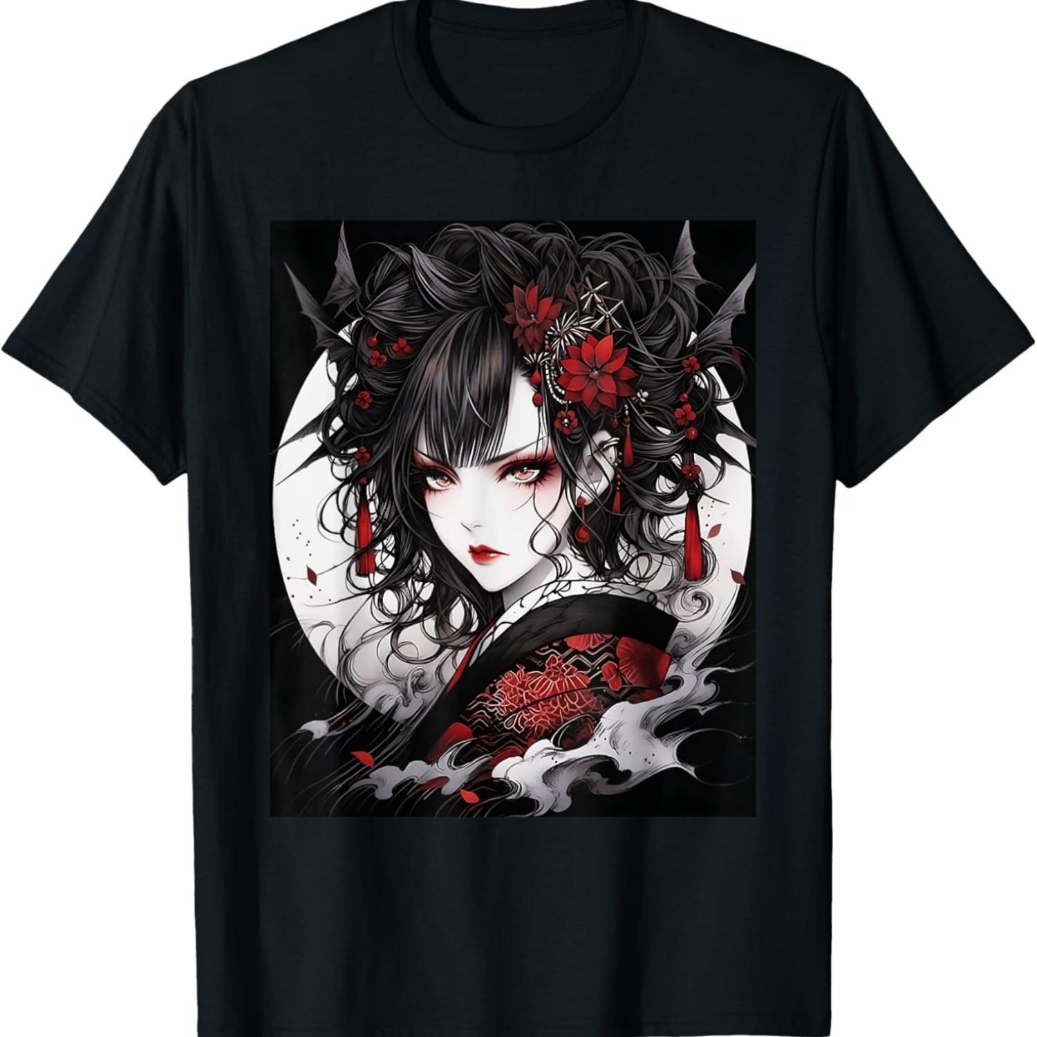 Загадочная Колдунья_ Графический дизайн футболки с изображением готической девушки S чёрный