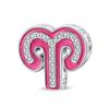 100% Copper Metal 26 Letter Shiny Princess Pink Series Charm Bead Components Bead Components Compatible With Authentic Original Bracelets Do It