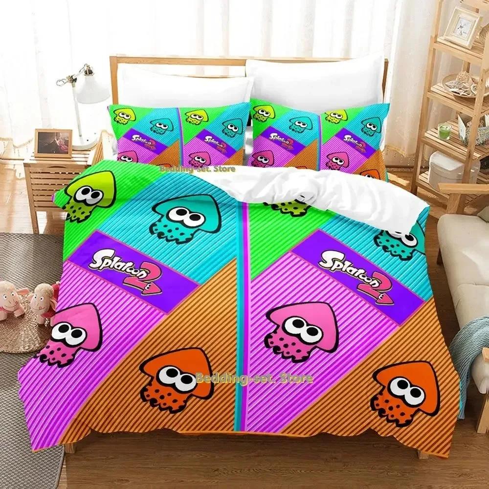 Comforter Cartoon Octopus Bedding Set Single Twin Full Queen King Size Bed Set Adult Kid Bedroom S Anime Bed