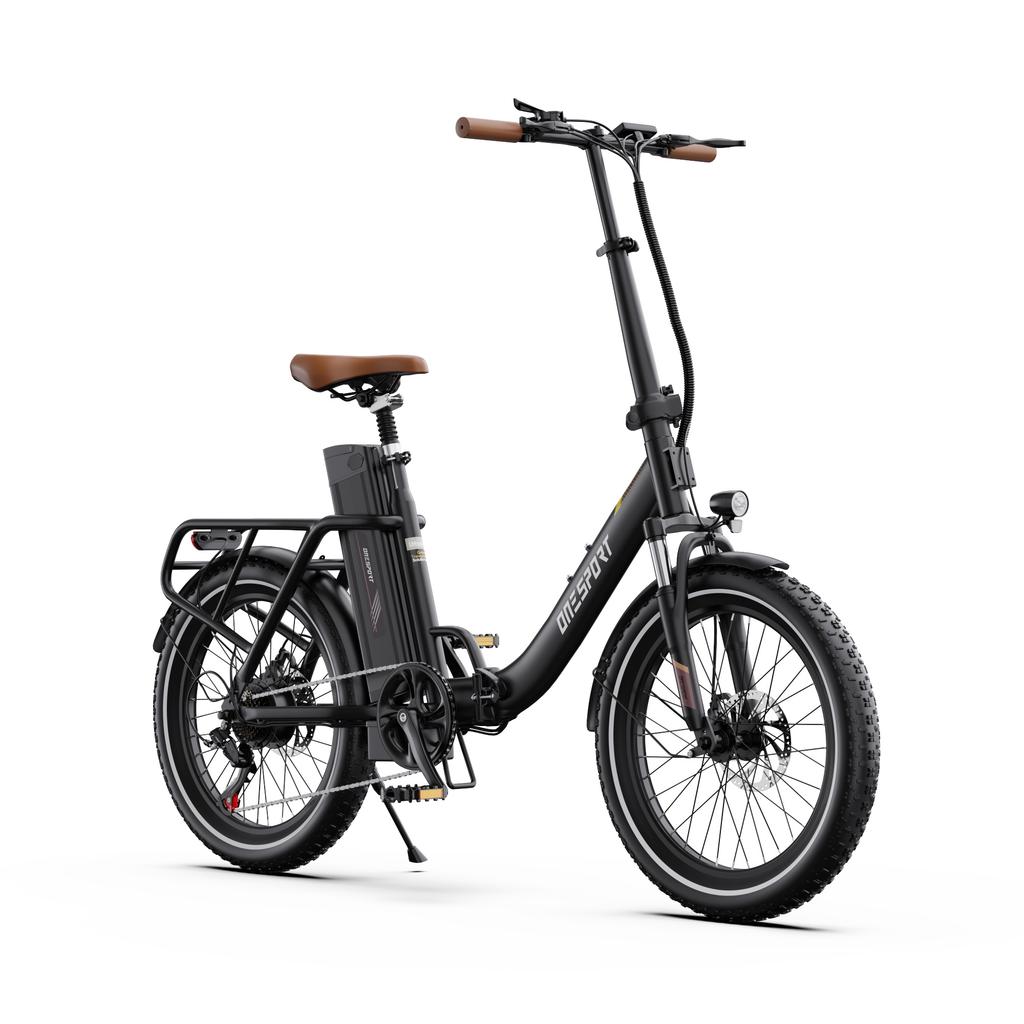 ONESPORT OT16 PRO 2026 Electric Bike Foldable 250W Motor 20*3.0 Inch Tire 48V17AH Removable Battery E-BIKE Bluetooth LCD 25KM/H Speed Electric Bicycle