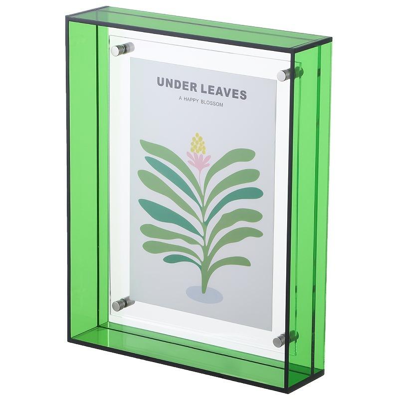 1pcs Color Acrylic Photo Frame 15x19cm Magnetic Wall-Mounted Display Home Modern Decor Acrylic Poster Picture Frame Wall Decors