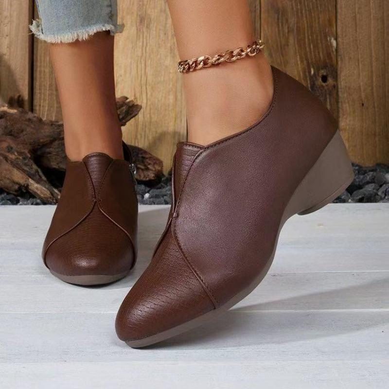Retro-style New Soft Leather Women's Shoes, Anti-slip and Versatile Casual Single Shoes