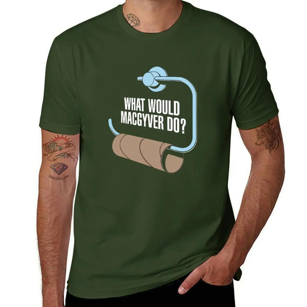 What Would Macgyver Do Funny Toilet Roll TShirt plus sizes blacks Aesthetic clothing men t shirts