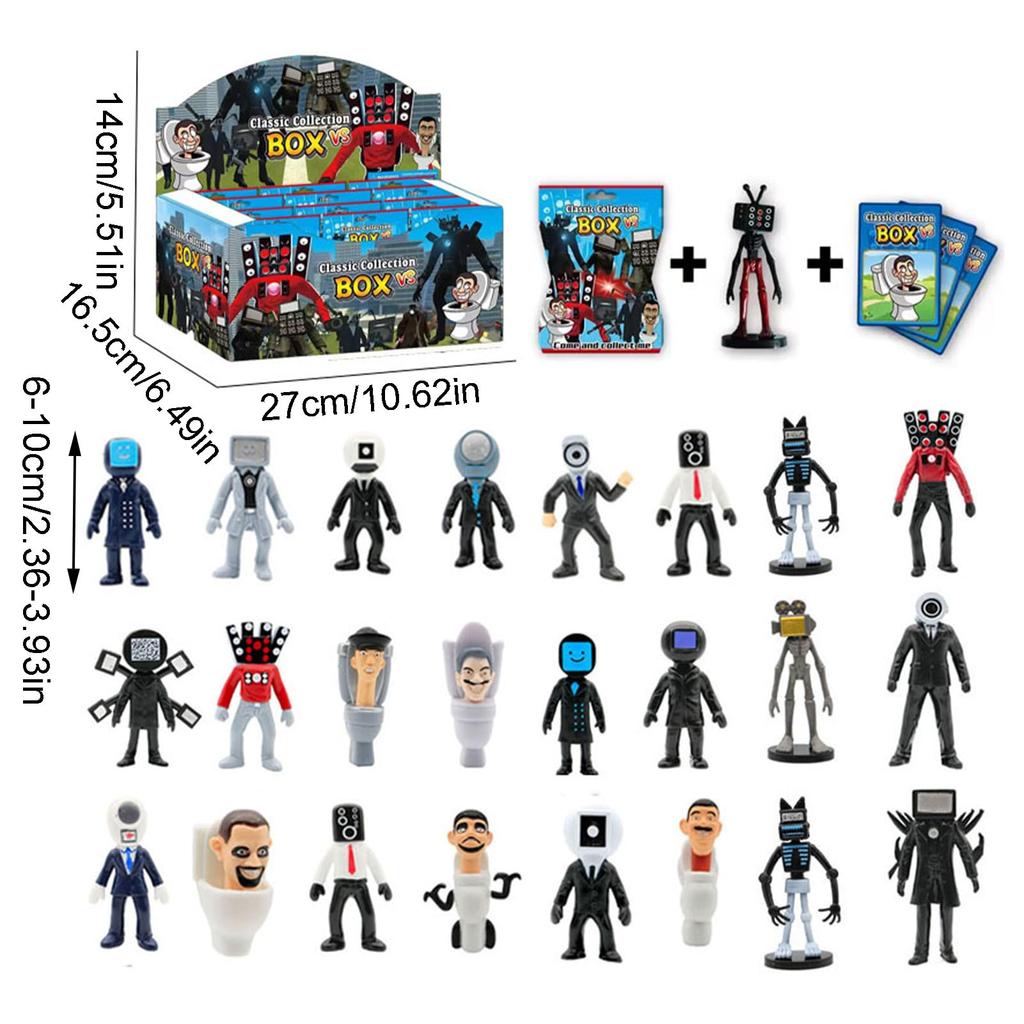 24pcs Skibidi Toilet Figures, Skibidi Toilet Action Figure Toys, Skibidi Man Action Figure Toys, Skibidi Toilet Action Figures, Horror Cartoon Movie C