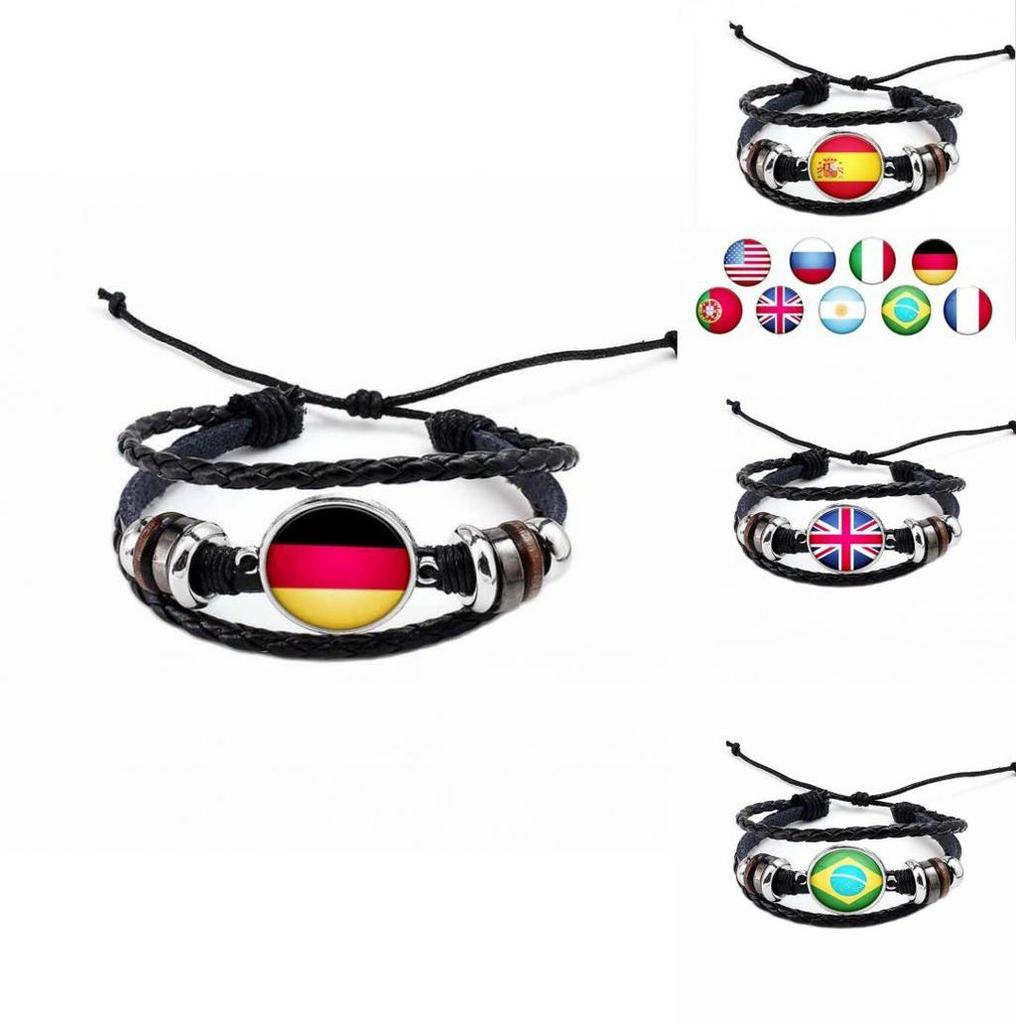 Creative Manwomen National Flag Exquisite Bracelet National Bracelet Flag