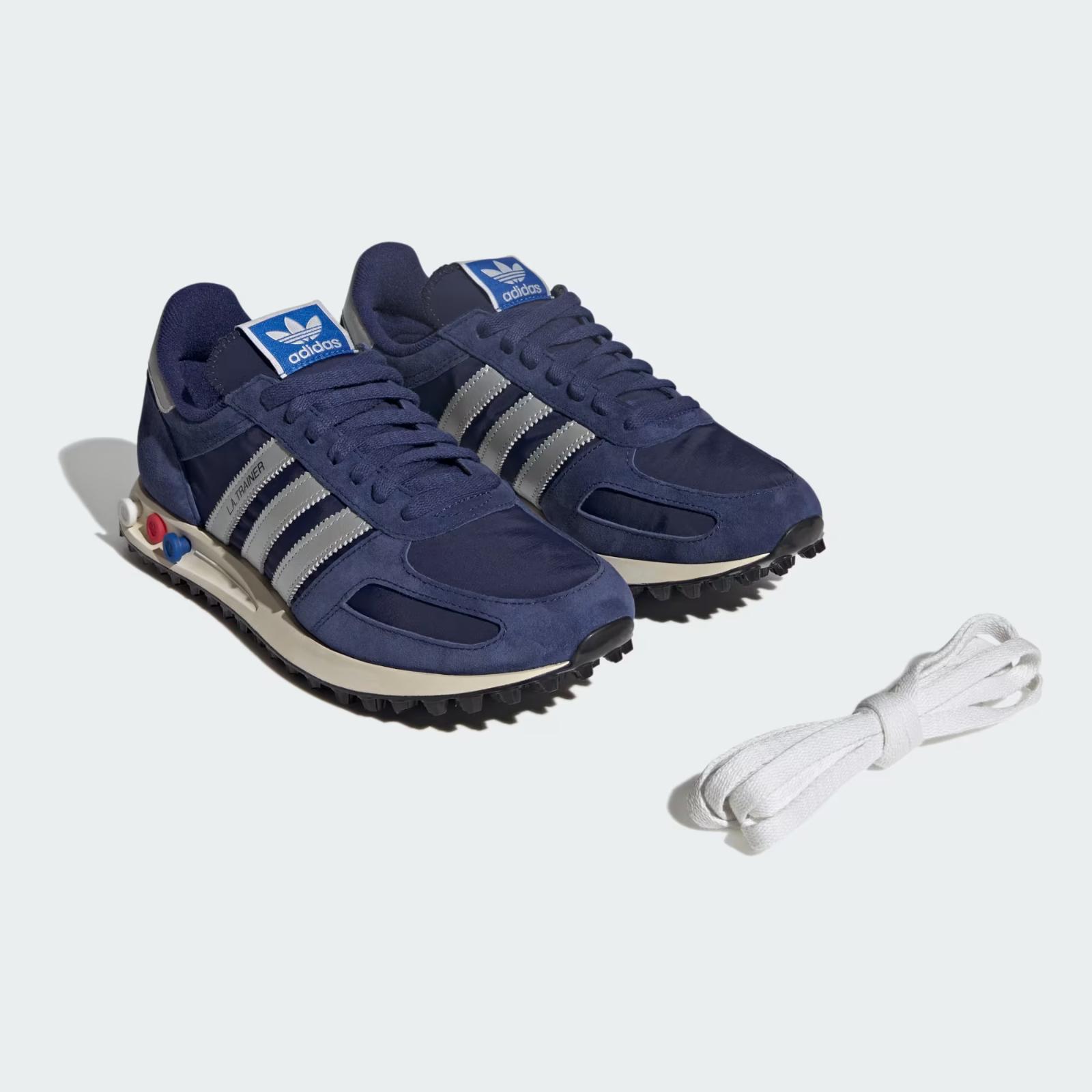 JR7171 adidas Originals LA Trainer OG Темно-синий Серебристый Металлик Белый (Мужской 10