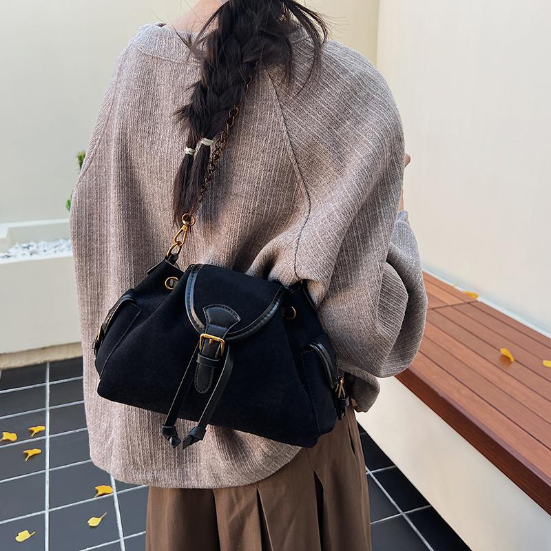 Herbst- und Winter-Bucket-Bag Retro High-End Tragbare Damenhandtasche Große Kapazität Schulter-Umhängetasche