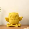3D Printed Owl Figurine Cute Owl on Tree Branch Statue Mini Forest Animal Ornament for Home Office Table Desk Mantle TV Stand Bookshelf Decor
