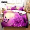 Blomst Sommerfugl Sengetøy Sett Dynetrekk Sett 3d Sengetøy Digitaltrykk Sengetøy Queen Size Sengetøy Sett Motedesign