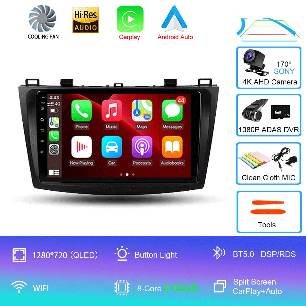 Android 14 Car Radio For Mazda 3 II For Mazda3 BL 2009 - 2013 Multimedia Video Player Navigation Stereo GPS No 2din 2 Din Dvd