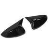 1 Paar Rückspiegelabdeckungen ABS-Material Ochsenhorn-Stil Links Rechts Türspiegelkappe für Accord 2023–2024 Glänzend Schwarz