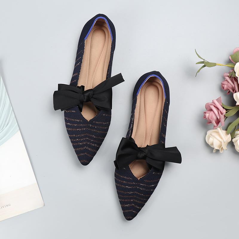 

Новые весенне-осенние летящие тканые одинарные туфли Doudou тканые плоские шерстяные женские туфли 40