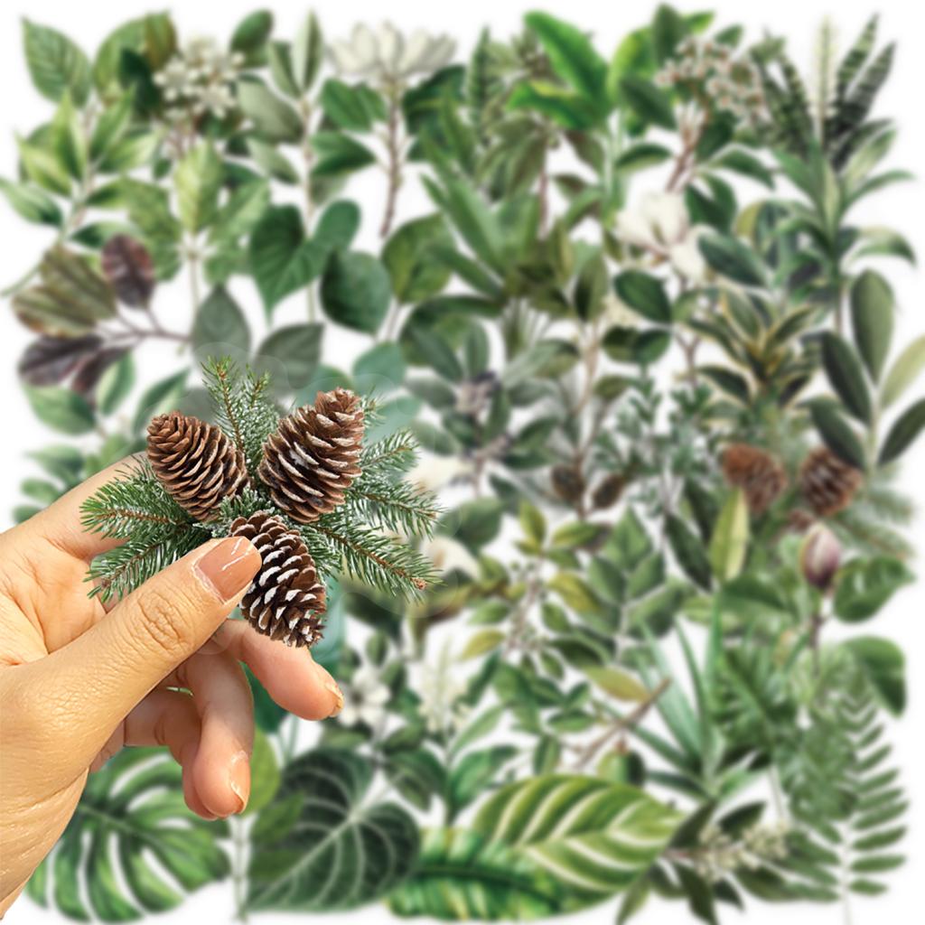 Stickers - 50 Sheets, Botanical Plant Decals for Scrapbooking, Journaling and DIY Crafts