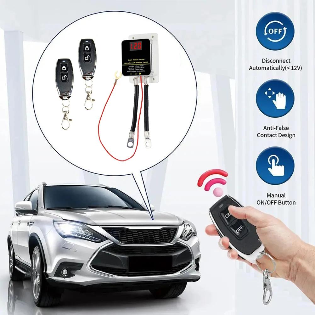 Remote Car Battery Disconnect Switch 12V 1500A Protector with LED Display Battery Drain Prevention for Ford Chevrolet GMC Dodge