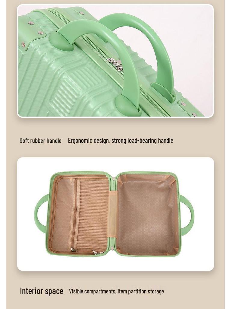 14-Inch Mini Suitcase Makeup Case with Combination Lock