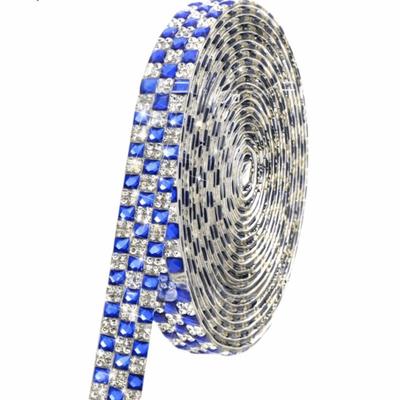 1Yard Self Adhesive Crystal Rhinestone Sticker 1.2cm Width Crystal Motif Diamond Ribbon Adhesive Diamond Multicolour